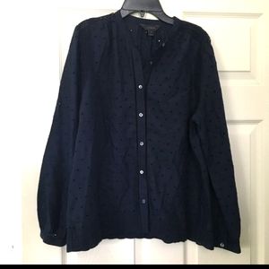 J crew eyelet blouse